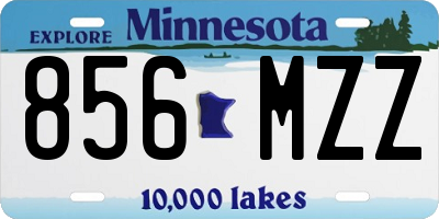 MN license plate 856MZZ