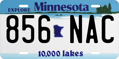 MN license plate 856NAC