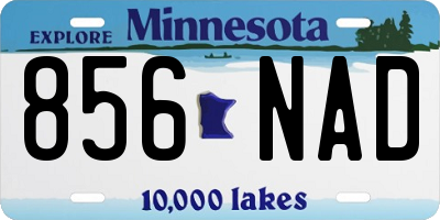 MN license plate 856NAD