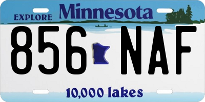 MN license plate 856NAF