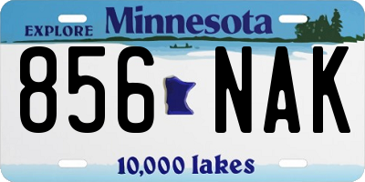 MN license plate 856NAK