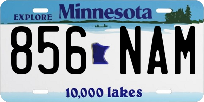 MN license plate 856NAM