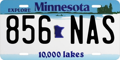 MN license plate 856NAS