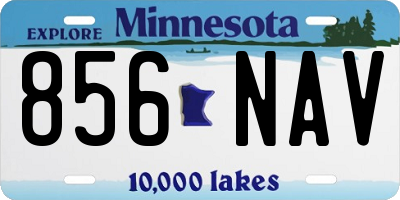 MN license plate 856NAV