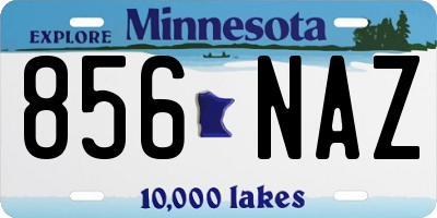 MN license plate 856NAZ