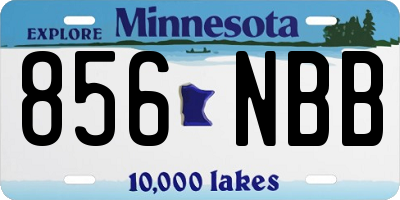 MN license plate 856NBB