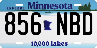 MN license plate 856NBD