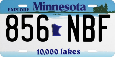 MN license plate 856NBF