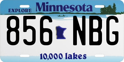 MN license plate 856NBG
