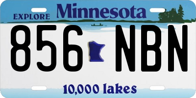 MN license plate 856NBN