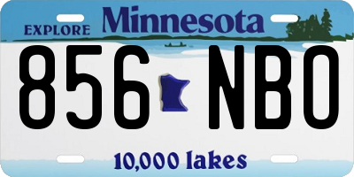MN license plate 856NBO
