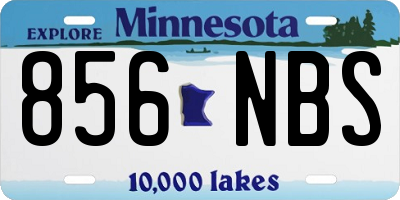 MN license plate 856NBS