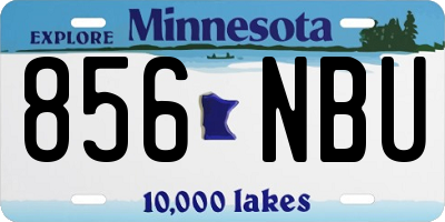 MN license plate 856NBU