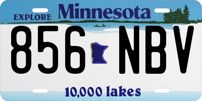 MN license plate 856NBV