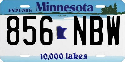 MN license plate 856NBW