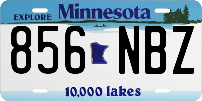 MN license plate 856NBZ