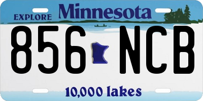 MN license plate 856NCB