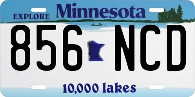 MN license plate 856NCD