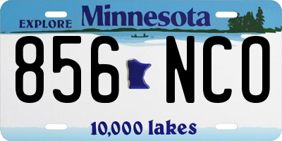 MN license plate 856NCO