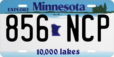 MN license plate 856NCP