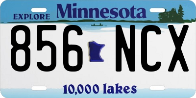 MN license plate 856NCX