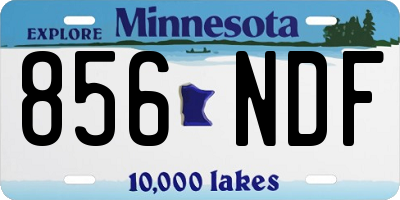 MN license plate 856NDF