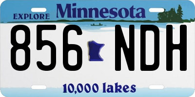 MN license plate 856NDH
