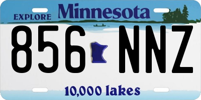 MN license plate 856NNZ