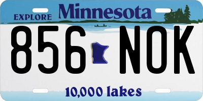 MN license plate 856NOK