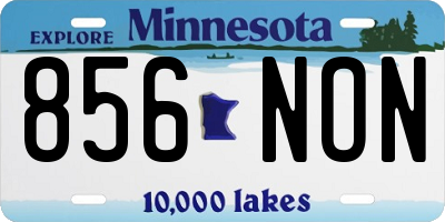 MN license plate 856NON