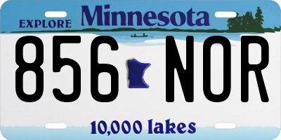 MN license plate 856NOR