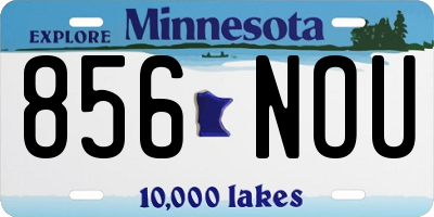 MN license plate 856NOU