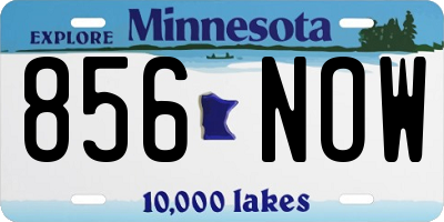 MN license plate 856NOW