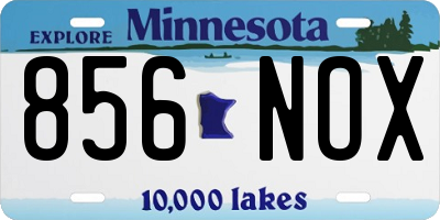 MN license plate 856NOX