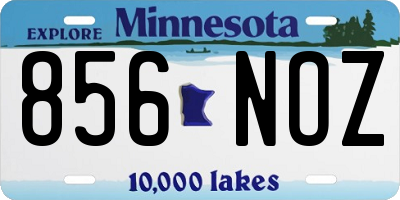 MN license plate 856NOZ