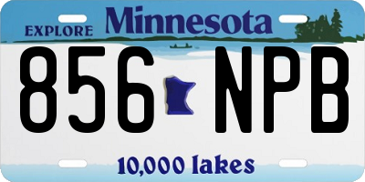 MN license plate 856NPB