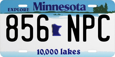MN license plate 856NPC