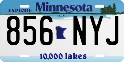 MN license plate 856NYJ