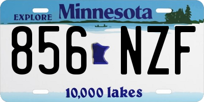 MN license plate 856NZF