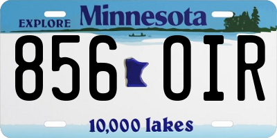 MN license plate 856OIR