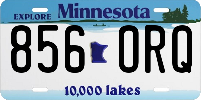 MN license plate 856ORQ