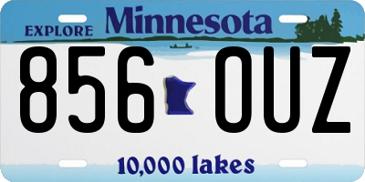 MN license plate 856OUZ