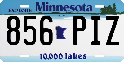 MN license plate 856PIZ