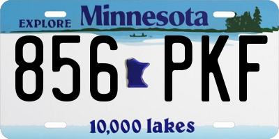 MN license plate 856PKF