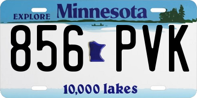 MN license plate 856PVK