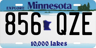 MN license plate 856QZE