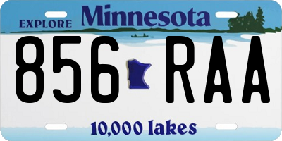 MN license plate 856RAA