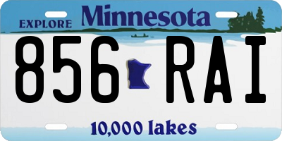 MN license plate 856RAI