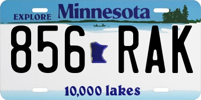 MN license plate 856RAK