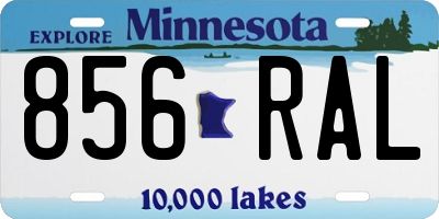MN license plate 856RAL